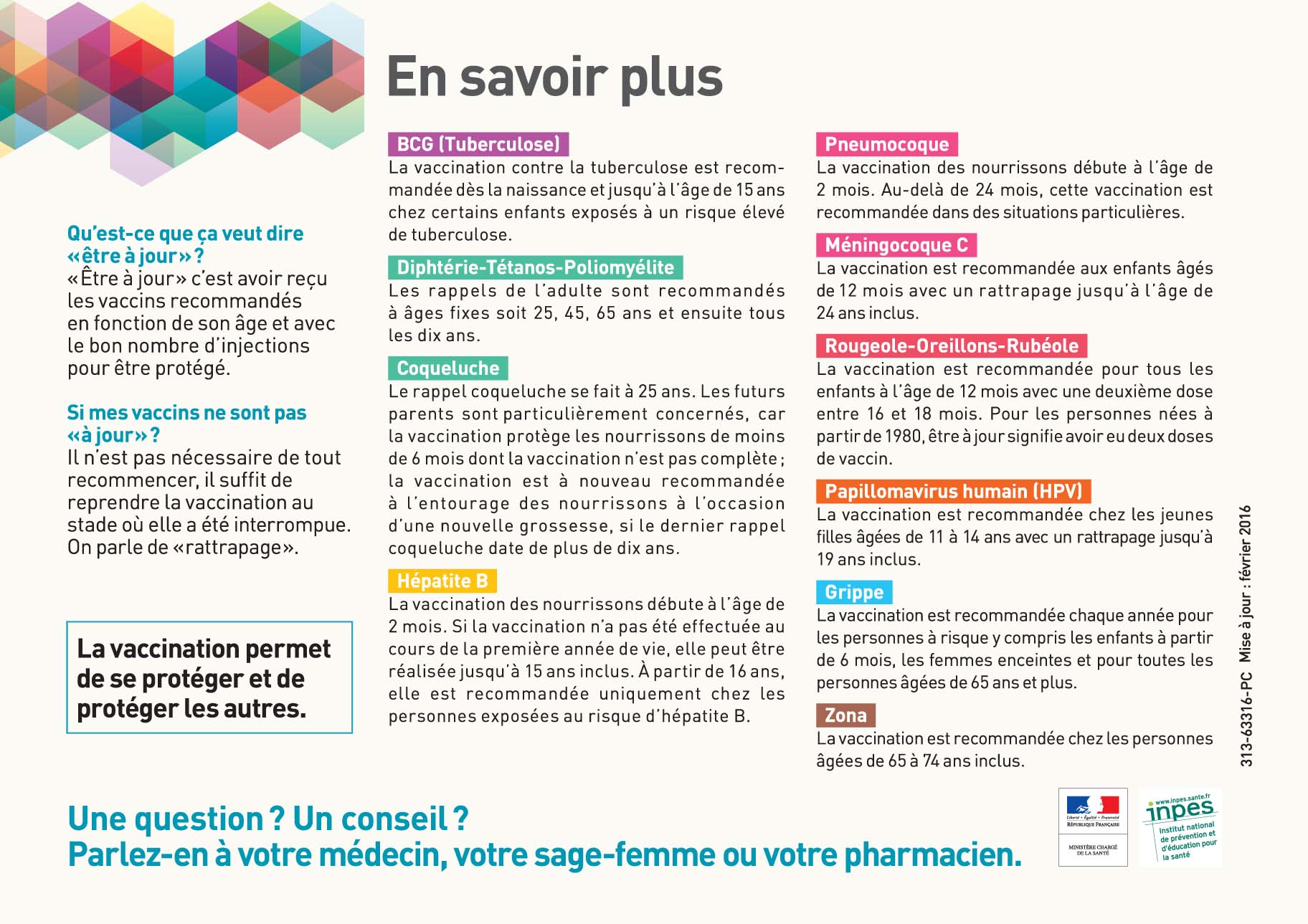 Calendrier des vaccinations p2