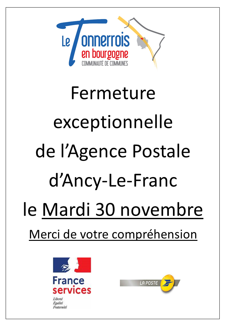 fermeture exceptionnelle MFS 30-11-21