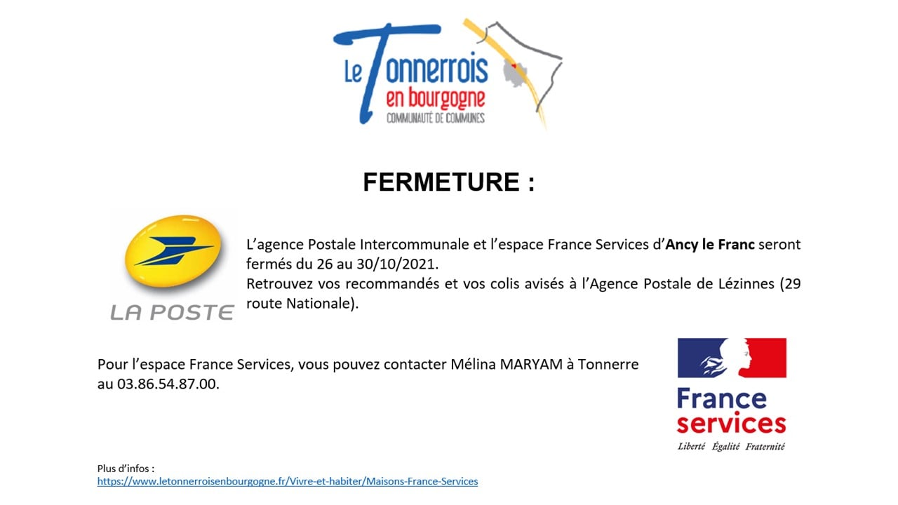 MFS + LA POSTE - Fermeture octobre 2021