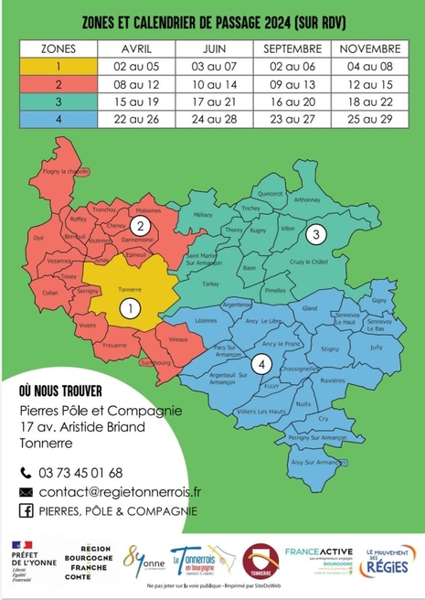 carte collecte encombrants regie