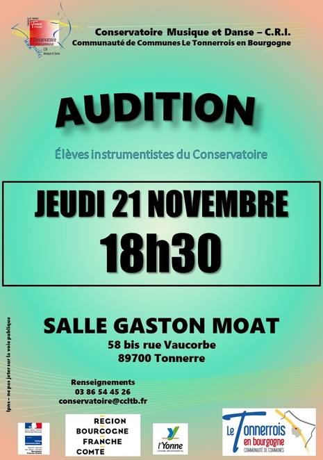 audition 21.11 affiche