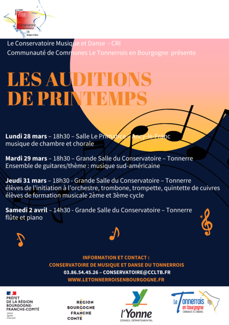 Auditions de printemps 2022