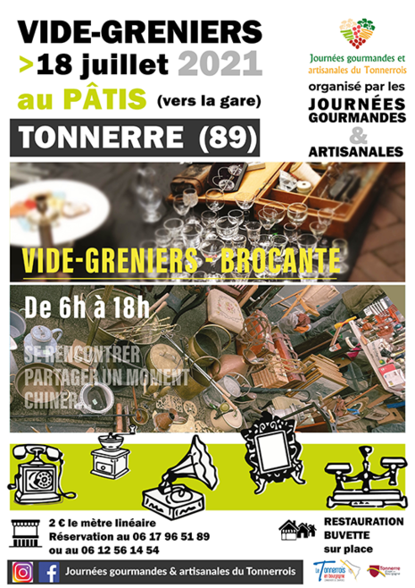 Vide Greniers 18.07.2021 JGA du Tonnerrois