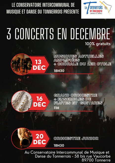 3 concerts au Conservatoire