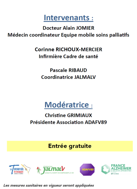 Débat public sur la fin de vie intervenants