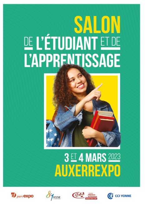 Salon de l'Etudiant et de l'Apprentissage Auxerrexpo 3 et 4 mars 2023