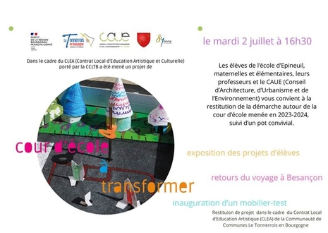CLEA école d'Epineuil transformation d'une cours d'école