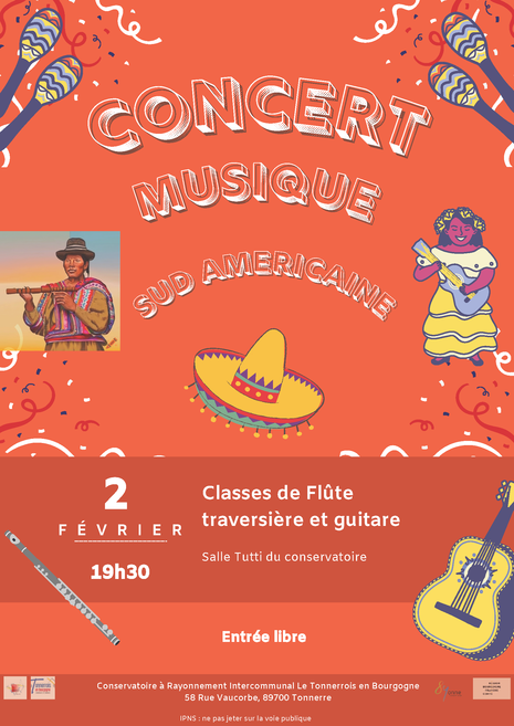 Concert Conservatoire musique sud-americaine 2 février 2024