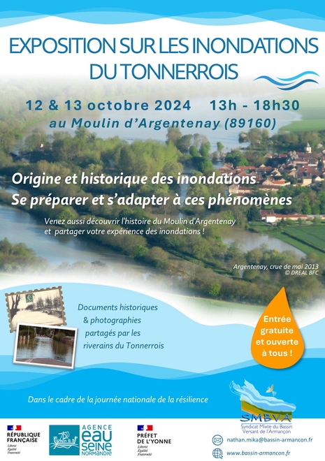 Exposition photo SMBVA inondations dans le Tonerrois 2024