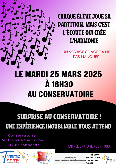 Surprise au Conservatoire 