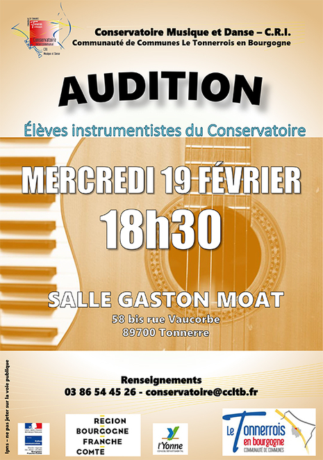 affiche audition instruments 19/02 